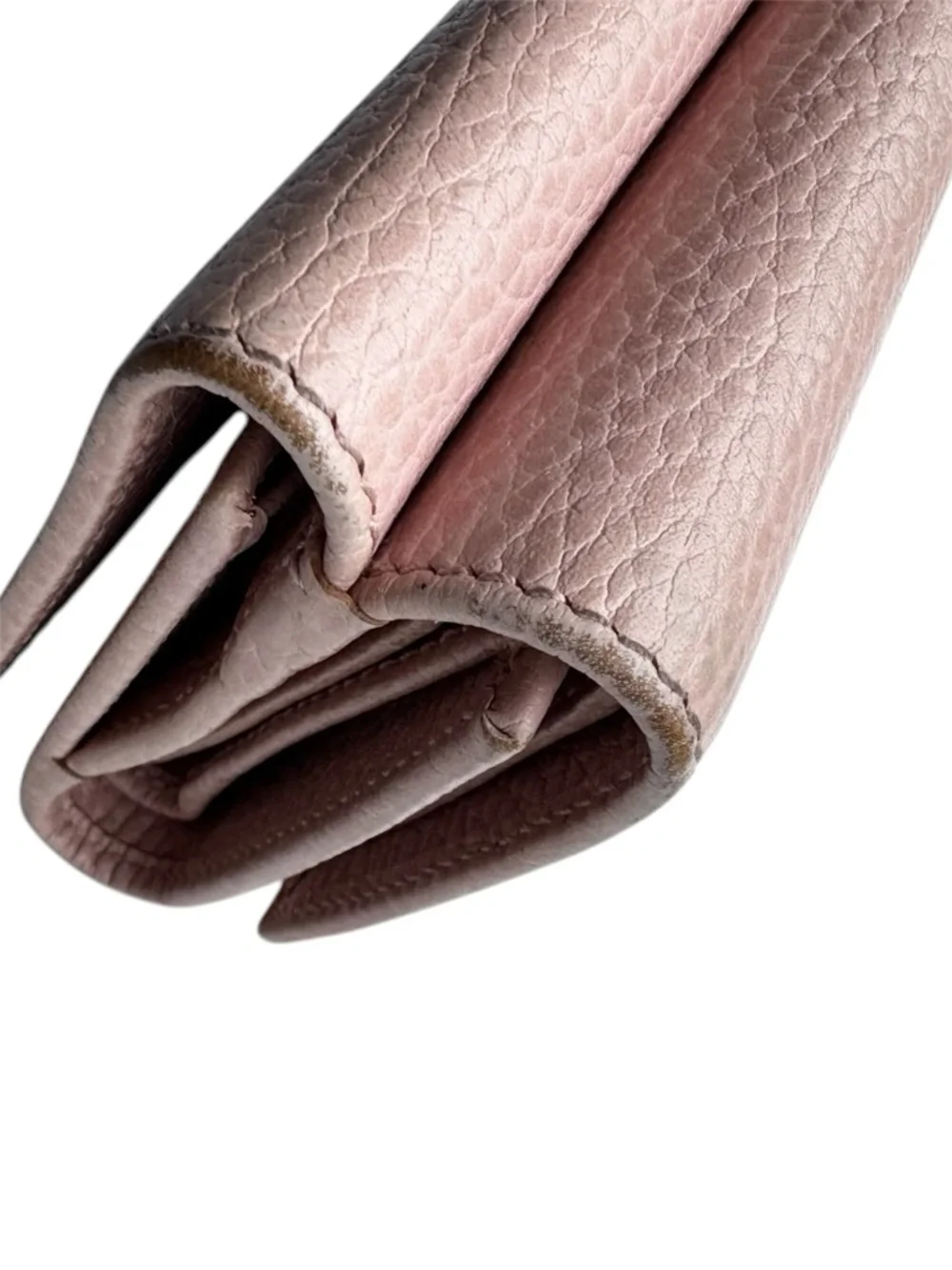 Gucci Marmont GG Blush Pink Pebbled Leather Trifold Compact Wallet with COA - Picture 9 of 13
